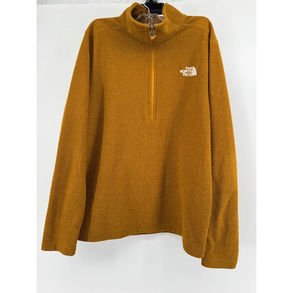 The North Face Mens Gordon Lyons 1/4 Zip‎ Fleece Pullover Mustard Yellow Medium
